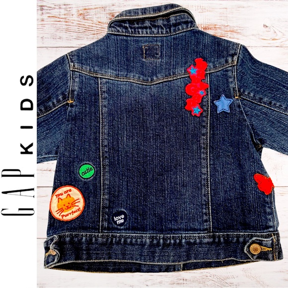 Baby Gap Toddler Dark Denim Patchwork Jacket with Pockets / Size 18-24 mo - Picture 6 of 9